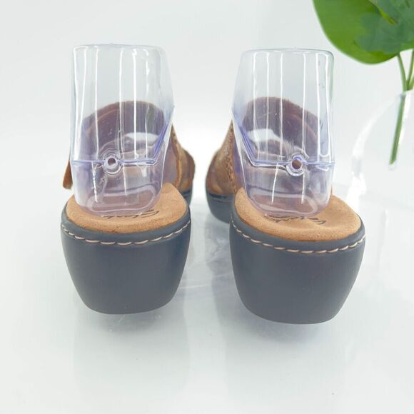 Clarks Women's Delana Fenela Sandal Size 8 Strappy Slide  Leather Casual Shoe - Picture 6 of 14